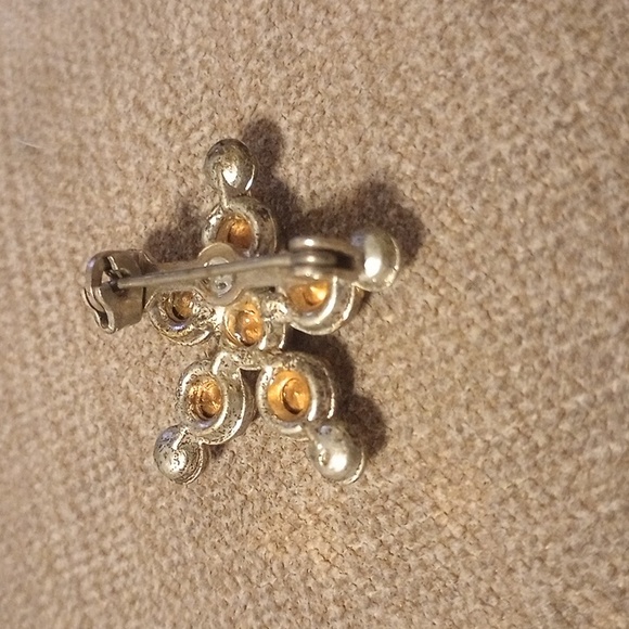 ***1940's Rhinestone Star Bar Pin Brooch*** - Picture 3 of 4